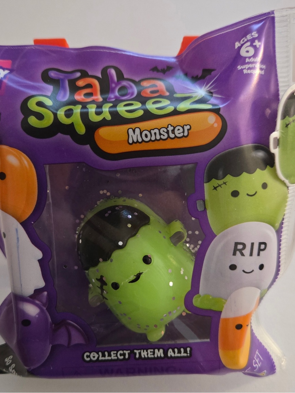 Crazy Fun Taba Squeez Monster Squishy Frankenstein Glitter Halloween NEW